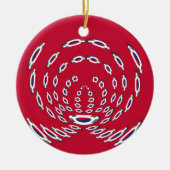 vlag Zuid-Korea Polka Dot Keramisch Ornament (Voorkant)