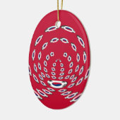 vlag Zuid-Korea Polka Dot Keramisch Ornament (Links)