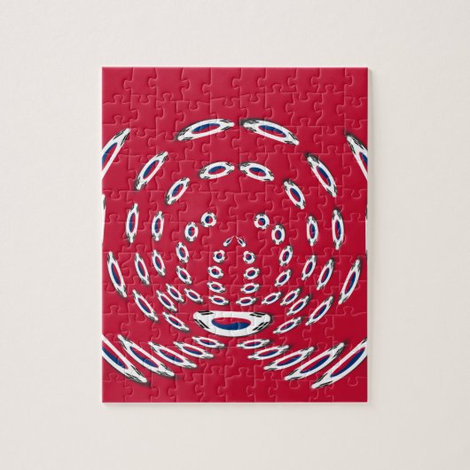 vlag Zuid-Korea Polka Dot Legpuzzel (Verticaal)