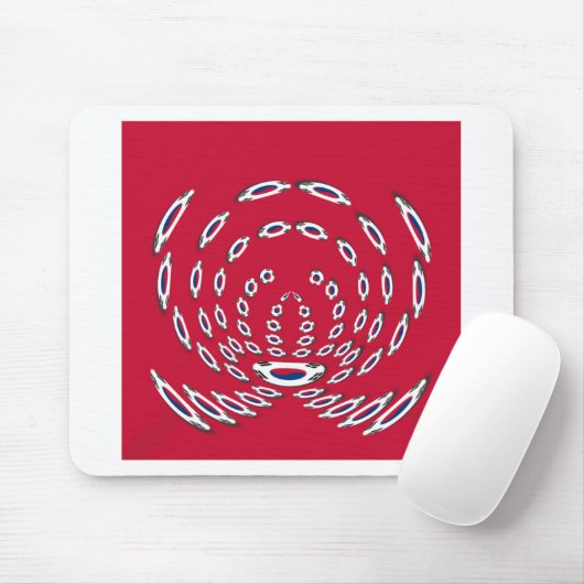 vlag Zuid-Korea Polka Dot Muismat (Met muis)