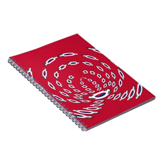 vlag Zuid-Korea Polka Dot Notitieboek (Rechterzijde)