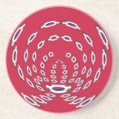 vlag Zuid-Korea Polka Dot Zandsteen Onderzetter (Voorkant)