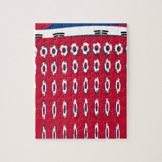 vlag Zuid-Korea PolkaDot Legpuzzel (Verticaal)