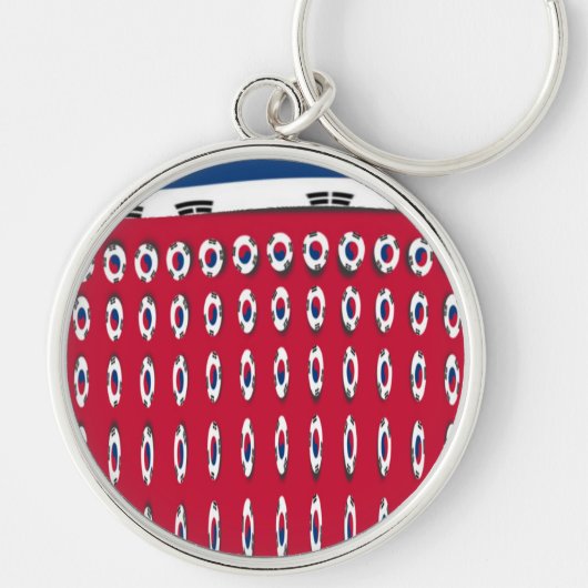 vlag Zuid-Korea PolkaDot Sleutelhanger (Voorkant)