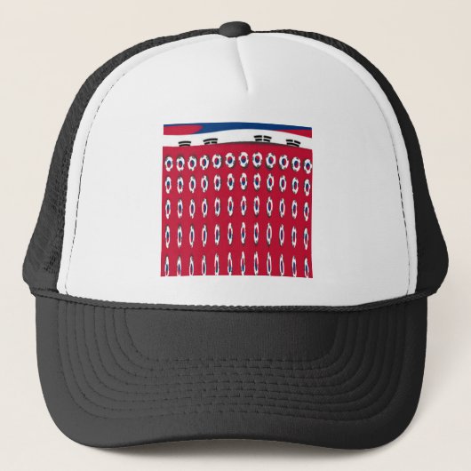 vlag Zuid-Korea PolkaDot Trucker Pet (Voorkant)