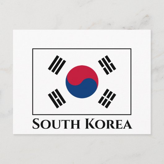 Vlag Zuid-Korea (Zuid-Korea) Briefkaart (Voorkant)