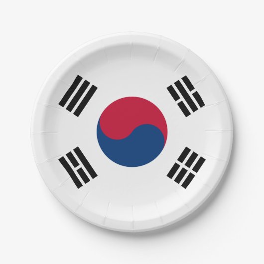 Vlag Zuid-Korea (Zuid-Korea) Papieren Bordje (Voorkant)