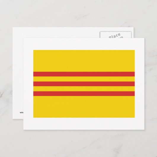 Vlag Zuid-Vietnam Briefkaart (Voorkant / Achterkant)