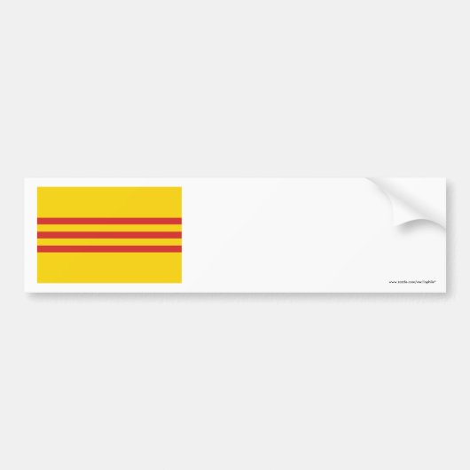 Vlag Zuid-Vietnam Bumpersticker (Voorkant)