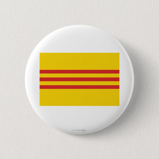 Vlag Zuid-Vietnam Ronde Button 5,7 Cm (Voorkant)