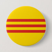 Vlag Zuid-Vietnam Ronde Button 7,6 Cm (Voorkant)