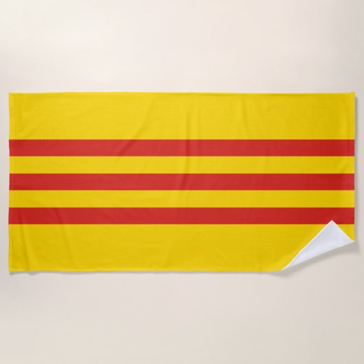 Vlag Zuid-Vietnam Strandlaken (Voorkant)