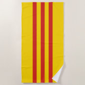 Vlag Zuid-Vietnam Strandlaken (Voorkant)