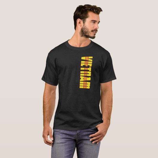 Vlag Zuid-Vietnam T-shirt (Voorkant volledig)
