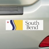 Vlag Zuidbocht, Indiana-bumpersticker Bumpersticker (Op auto)