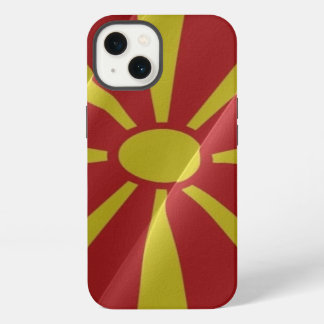 Vlag zwaaien van Noord-Macedonië - iPhone 13 Hoesje