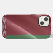 Vlag zwaaien van Wit-Rusland - iPhone Hoesje (Achterkant horizontaal)