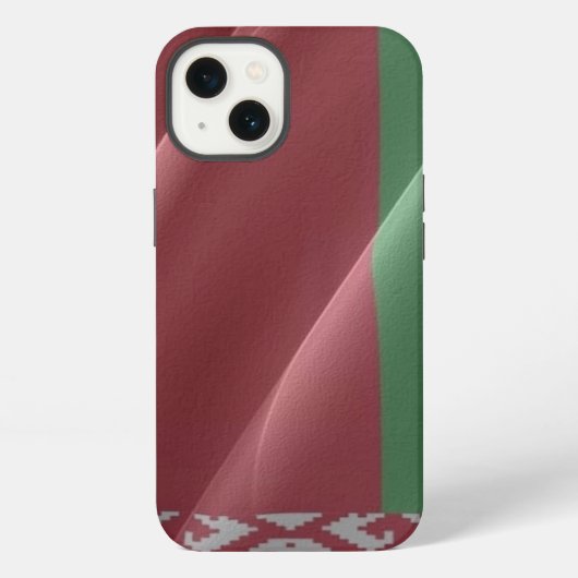 Vlag zwaaien van Wit-Rusland - iPhone Hoesje (Achterkant)