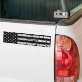 Vlag, zwart en wit, VS Bumpersticker (Op Truck)