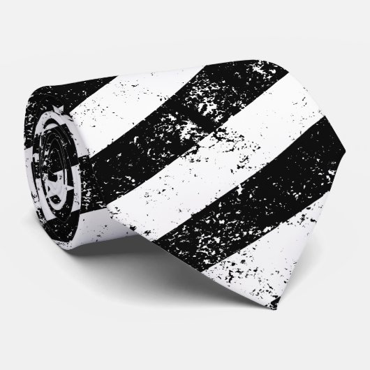 Vlag, zwart en wit, VS Stropdas (Opgerold)