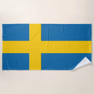 Vlag Zweden Strandlaken