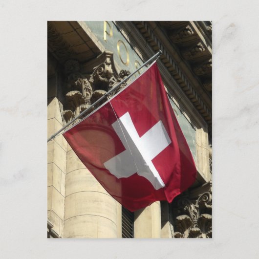 vlag zwitserland briefkaart (Voorkant)