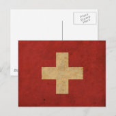vlag Zwitserland Briefkaart (Voorkant / Achterkant)