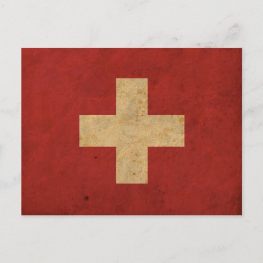 vlag Zwitserland Briefkaart (Voorkant)