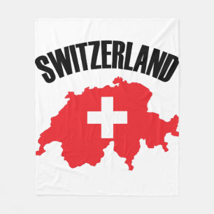 Vlag Zwitserland-plattegrond Fleece Deken