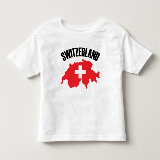 Vlag Zwitserland-plattegrond Kinder Shirts (Voorkant)
