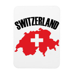 Vlag Zwitserland-plattegrond Magneet