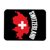 Vlag Zwitserland-plattegrond Magneet (Horizontaal)
