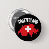 Vlag Zwitserland-plattegrond Ronde Button 5,7 Cm (Voorkant /achterkant)