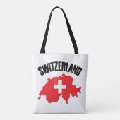 Vlag Zwitserland-plattegrond Tote Bag (Achterkant)