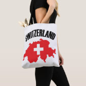 Vlag Zwitserland-plattegrond Tote Bag (Dichtbij)