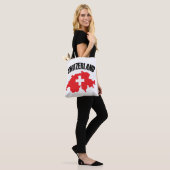 Vlag Zwitserland-plattegrond Tote Bag (Op model)