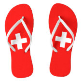 Vlag Zwitserland Teenslippers (Voetbed)
