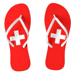 Vlag Zwitserland Teenslippers