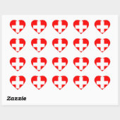 Vlag Zwitserland (Zwitserland) Hart Sticker (Vel)