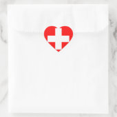 Vlag Zwitserland (Zwitserland) Hart Sticker (Tas)