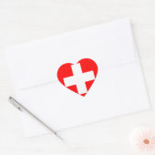Vlag Zwitserland (Zwitserland) Hart Sticker (Envelop)
