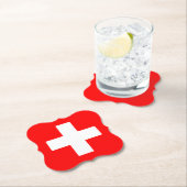 Vlag Zwitserland (Zwitserland) Kartonnen Onderzetters (Insitu)