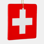 Vlag Zwitserland (Zwitserland) Keramisch Ornament (Rechts)