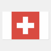 Vlag Zwitserland/Zwitserland Rechthoekige Sticker (Voorkant)