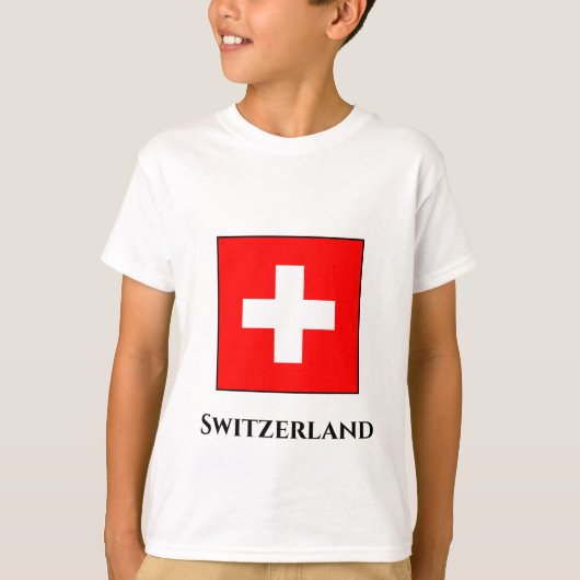 Vlag Zwitserland (Zwitserland) T-shirt (Voorkant)