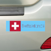 Vlag Zwitserland - Zwitserse Bumpersticker (Op auto)