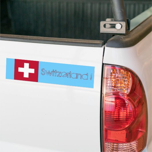Vlag Zwitserland - Zwitserse Bumpersticker (Op Truck)