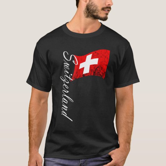 vlag Zwitserland Zwitserse vlag Schweiz Zwitsers T-shirt (Voorkant)