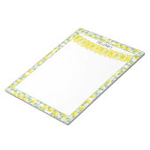 Vlagbanner en Waterverf Lemon Tree Patroon Notitieblok (Schuin)
