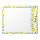 Vlagbanner en Waterverf Lemon Tree Patroon Notitieblok (Voorkant)